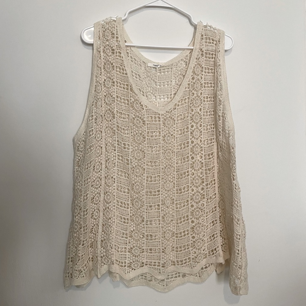 100% Cotton Crochet Style Top